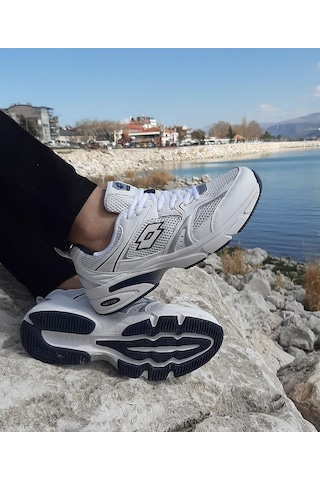 Lotto Athens Beyaz-Laci Hafızalı Ortopedik Hafif Spor Ayakkabı AYKSAYAK-000485