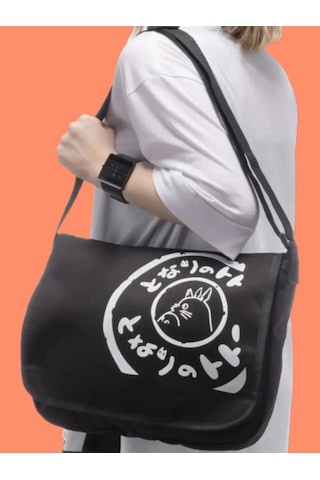 Mood Agenda Totoro Bag Postacı Çanta Siyah