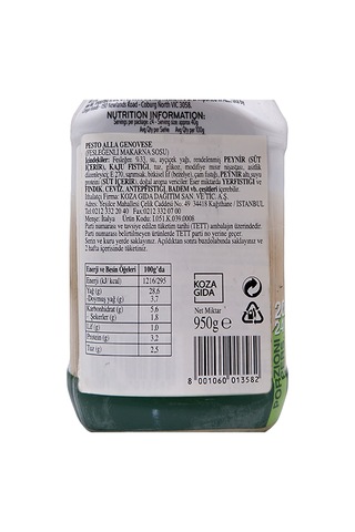 Sacla Pesto Fesleğenli Makarna Sosu 950 G