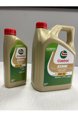 Castrol Edge 5W-30 LL 4 L+ 1L Motor Yağı Üretim Tarihi 2025