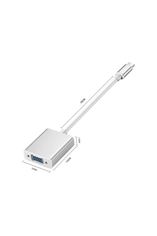 Usb Type C To Vga Çevirici Kablo Görüntü Aktarım Lcd Projeksiyon (535157868)