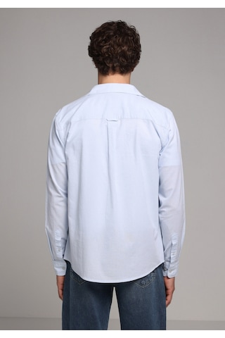 Colin's Colins Regular Fit Shirt Neck Düz Erkek Mavi Uzun Kol Gömlek Cl1073846 Q1.v2 Ble Mavi