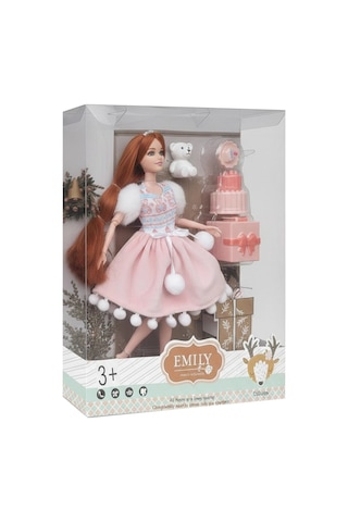 Eklemli Bendabil Bebek Seti - Ayıcık, Pasta Ve Hediye Kutusu Aksesuarlı 30 Cm Qj141