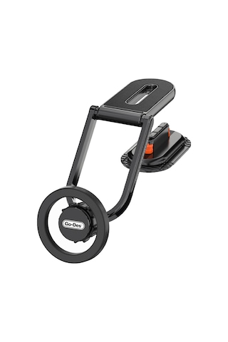 Go Des Gd-hd275 Magnetik M-safe Uyumlu 360 Dönebilen Düz Zemin Araç Telefon Tutucu Siyah