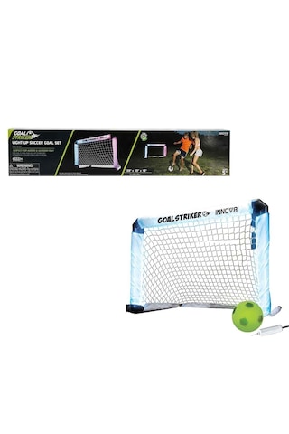 Led Işıklı Çocuk Futbol Kalesi 71x50x45 Mini Gece Parlayan Şut Antrenman Oyuncağı