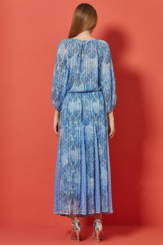 Kloş Çok Renkli Şifon Etek Çok Renkli