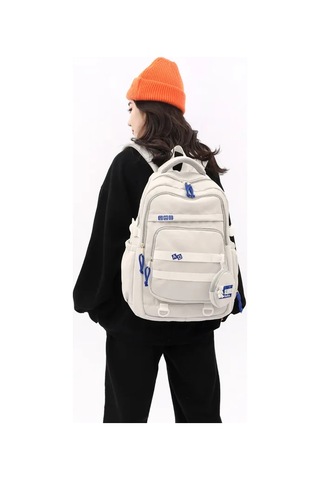 Fengdong Orta Okul Çantaları Kızlar İçin Lise Basit Sırt Çantası Açık Vizon