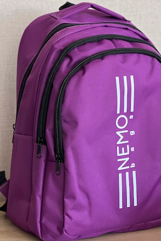 Nemo Bags Unisex Mor Sırt Çantası Büyük Boy Okul Spor Çantası