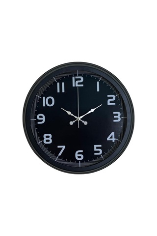 Midnight Black 40 Cm Metal Duvar Saati Çok Renkli