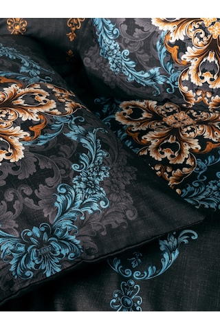 Cotton Box Palace Saten Çift Kişilik Nevresim Takımı Dorhan Siyah