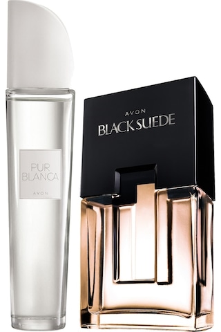 Avon Black Suede Erkek Parfüm + Pur Blanca Kadın Parfüm Seti