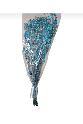 Şoklanmış Kurutulmuş Cipso Çiçeği 1 Demet 50-60gr - 35-45cm Mavi