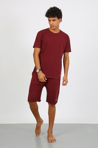 Akbeniz Erkek Pamuk Lakost Alt Üst Kaprili Pijama Takım Bordo 6872 Bordo