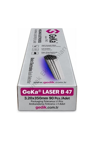 Geka Laser B 47 Bazik Kaynak Elektrod E7018 H4 3,20x350 Mm - 1 Paket 90 Adet