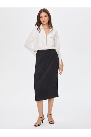 Mini Pilise Örme Etek 69287 U6928710 Siyah