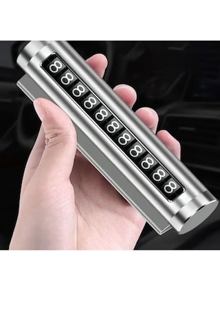Point Gri Metal Kasa Numara Çevirmeli Araç İçi Telefon Numaratör Park Numarası Araba Numaratör