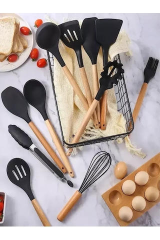 4seasonsmarket Mutfak Spatulası Mutfak Gereçleri Seti 248786611 Siyah