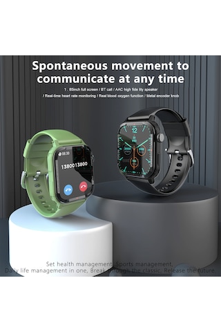 Moveevo G96 1.85 " Kare Ekran Akıllı Spor Saati (İthalatçı Garantili)