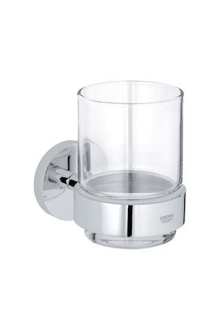 Grohe Essentials New Tutamaçlı Cam Fırçalık Krom, 40447001 Krom
