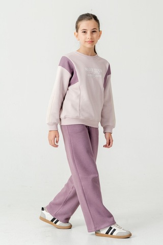 Kız Çocuk Make Your Baskılı 3 İplik Kalın Kışlık Eşofman Takımı Ak4227 Mor