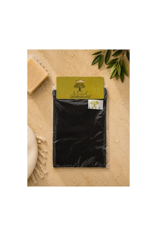 Lüks Krep Kese Siyah 25x18 Cm Geleneksel Hamam Kesesi Vücut Peeling Kesesi - 901047037