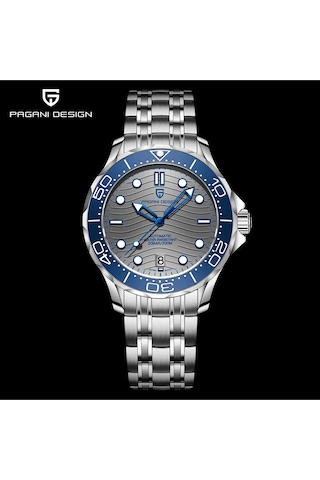 Pagani Design Pd-1685 Seamaster 42mm 200m Su Geçirmez Japon Nh35 Otomatik Mekanik Saat Safir Kristal Çelik Saat Gri