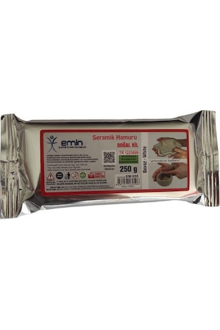 Seramik Hamuru Doğal Kil 250 Gr Beyaz Kil Hamuru 1 Adet