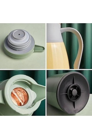 Novahub Yeşil Yalıtım Pot 1900ml Taşınabilir Ev Araba Termos Pot Yeşil