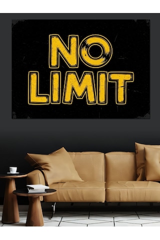 Ahşap Tablo No Limit Sınır Yok Yazılı Tabela Gym Temalı