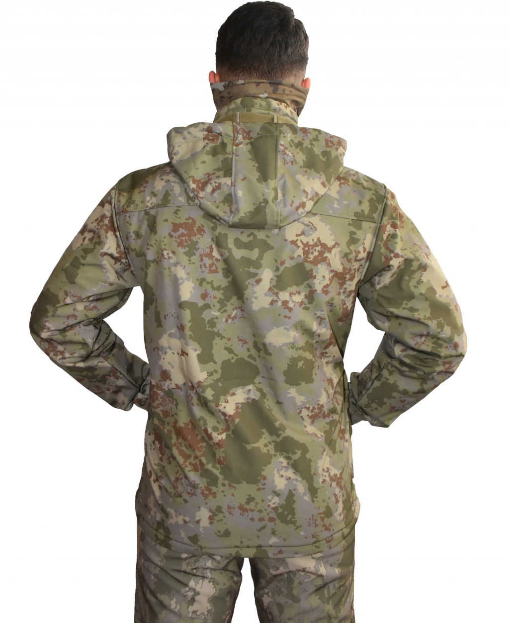 Askeri Kamuflaj Desenli Su Geçirmez Softshell Mont Termal İçlikli, Rüzgar Geçirmez, Outdoor Av & Doğa Sporları Montu Kamuflajl Çok Renkli