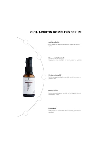Leke Karşıtı Ve Cilt Tonu Eşitleyici Uzun Süre Nemlendirici Arbutin Kompleks Serum 30ml