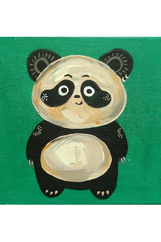 Pet Yavru Hediye Kutusu - Panda - Sanatsal Hediye Kutusu - Yeşil