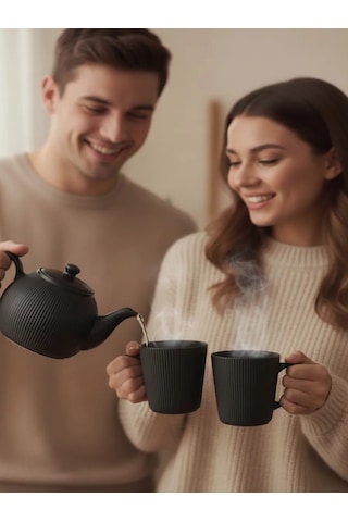 Sunny Home Çay Ve Kahve İçin Seramik Kupa 438750446 Siyah