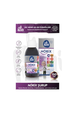 Nörıx Uyku Şurubu Valerıan, Melısa Ve 5-htp İçeren Vıtamın Katkılı 150 Ml