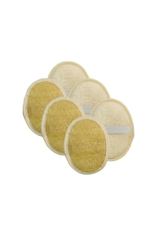 3 Adet Doğal Kabak Lifi Oval Yüz Kesesi Peeling Süngeri
