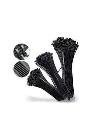 Uv Tork Kablo Bağı Cırt Kelepçe 7,6 Mmx300 Mm Siyah 100 'lü Paket