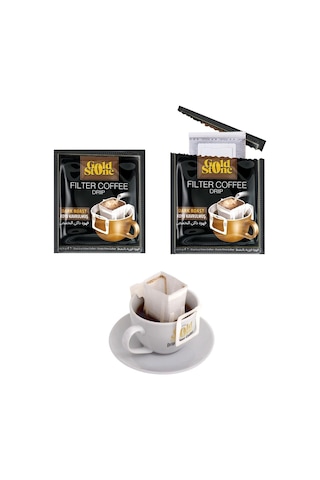 Gold Stone Filtre Kahve - Koyu Kavrulmuş 16 X 8 Gr Kağıt ve Metal Filtre