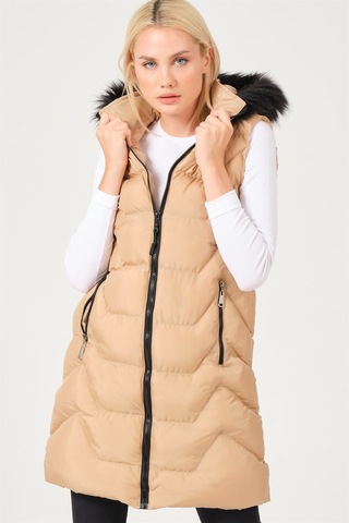 Dewberry Bayan Yelek Z6761 Vizon