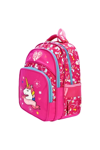 Yeni Sezon Ortopedik Unicorn Okul Çantası + Beslenme Çantası Seti Pembe