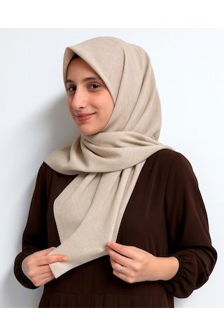 Bilenler Denim Kare Eşarp Kaymaz, Rahat Ve Şık Kullanım Krem