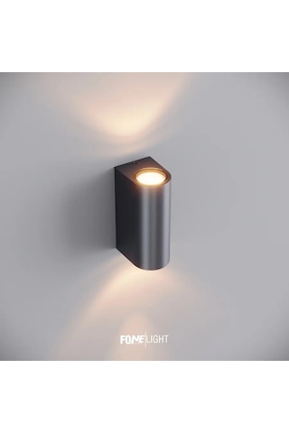 FoneLight Lunara 17 cm LED Duvar Apliği Antrasit Alüminyum IP65 Dış Mekan Bahçe Cephe Aydınlatması GALA340 - SEO uyumlu