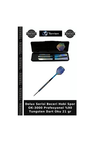 Delux Serisi Beceri Hobi Spor Ok-3000 Profesyonel %90 Tungsten Dart Oku 21 Gr