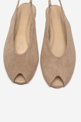 Luvishoes Serına Bej Süet Kadın Sandalet
