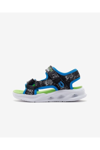 Skechers Sola Glow Sandal - Aquatastic Büyük Erkek Çocuk Siyah Işıklı Sandalet 401672l Bblm Siyah