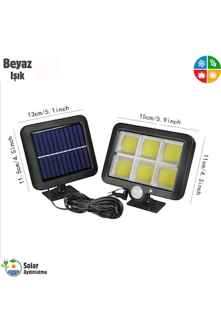 Mrs Solar Hb-600 Model 120 Cob Led Solar Panel Güneş Enerjili 3 M