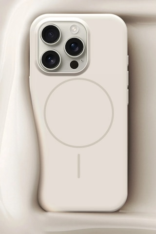 Apple Uyumlu iPhone 16 Pro Max Hbc-300 Beat Magsafe Kılıf - Beyaz