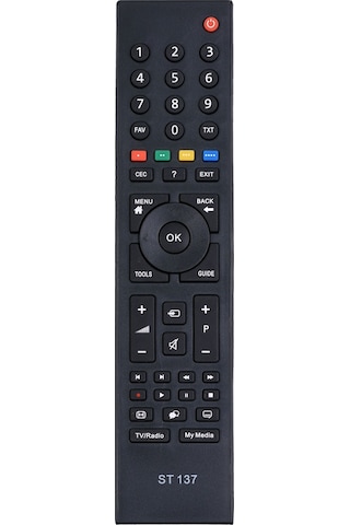 TUNEX Lcd Arçelik Uyumlu - Medıa Tuslu -Tv Radıo Kumanda (Kk-0179 Mapp-1117 St-137) TNX-T-1021