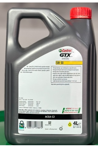 Castrol GTX Diesel 5W-30 C2 Motor Yağı 4 L