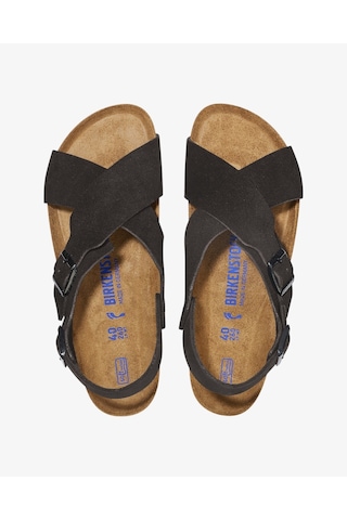 Birkenstock Tulum Suede Leather Kadın Siyah Sandalet 1029779 Siyah