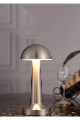 Lizbon 3 Işık Renkli Şarjlı Dim Edilebilir Masa Lambası Silver